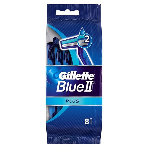 Gillette Blue II Plus Slalom Disposable Razor 8 Pack