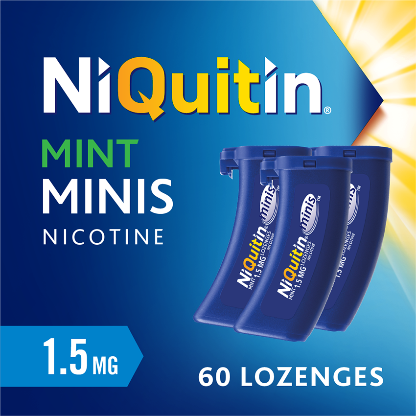 NiQuitin Minis Mint 1.5mg - 60 Lozenges