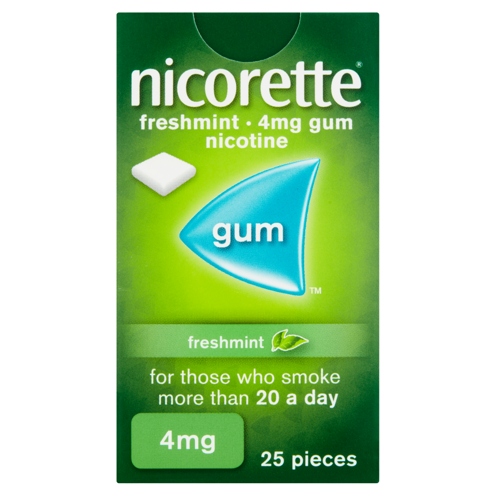 Nicorette Freshmint Sugar-Free 4mg Nicotine – 25 Pieces