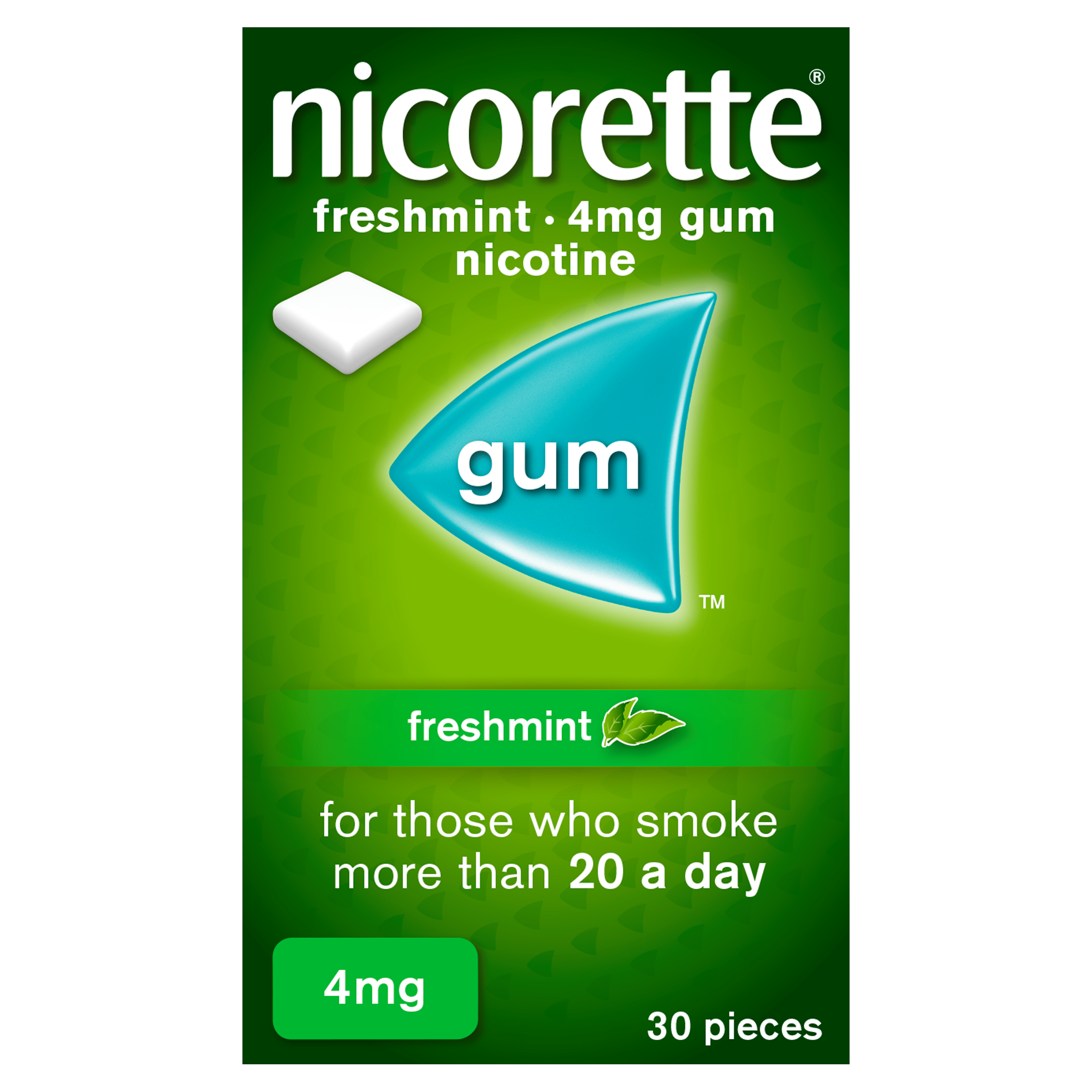 Nicorette Freshmint 4mg Gum - 30 Pieces