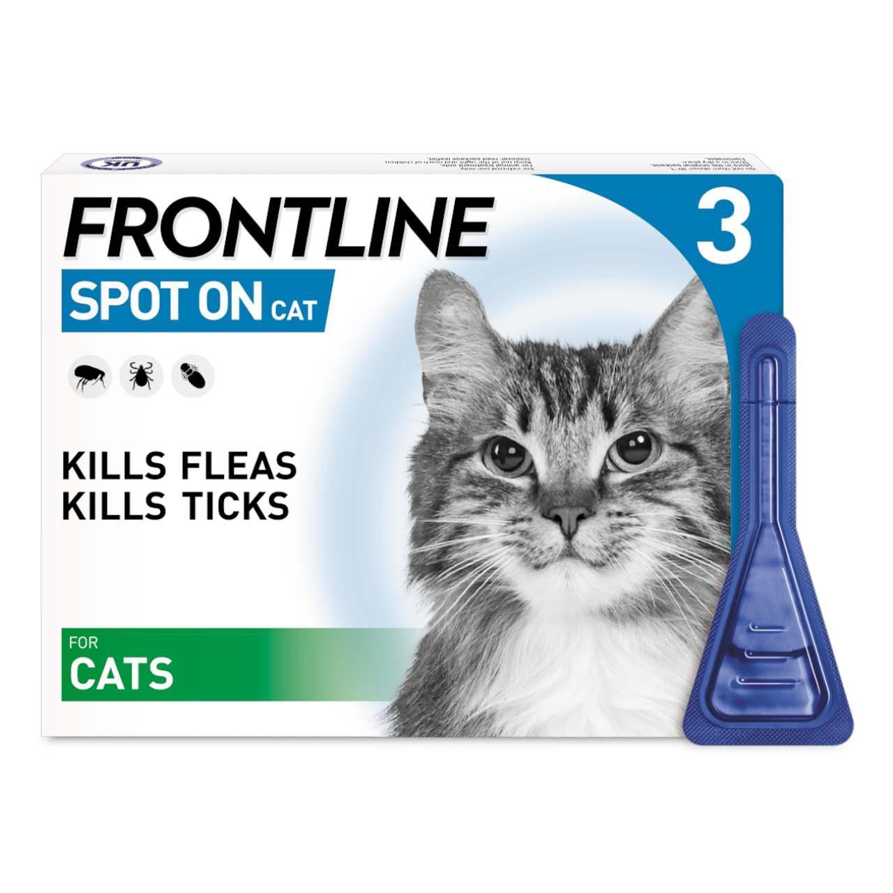 FRONTLINE Spot On Flea Treatment for Cats 3 Pipettes