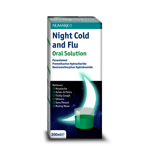 Numark Night Cold & Flu Oral Solution 200ml Chemist 4 U