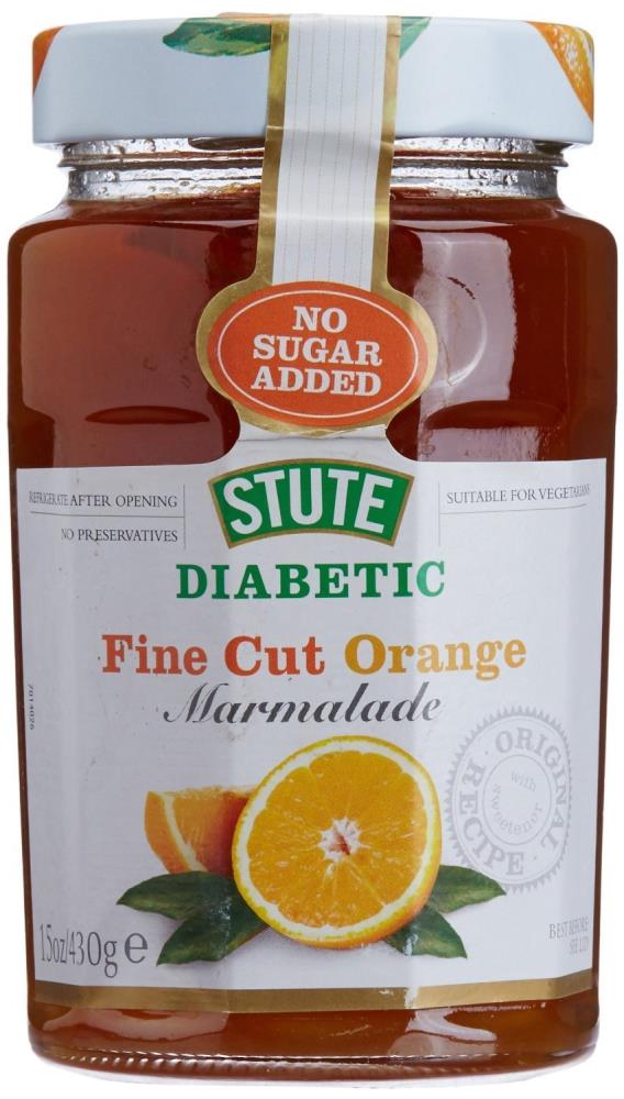 Stute Diabetic Fine Cut Orange Marmalade 430g
