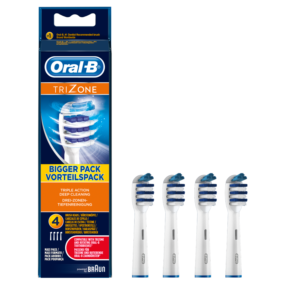 Oral-B Trizone Replacement Toothbrush Heads – Pack of 4