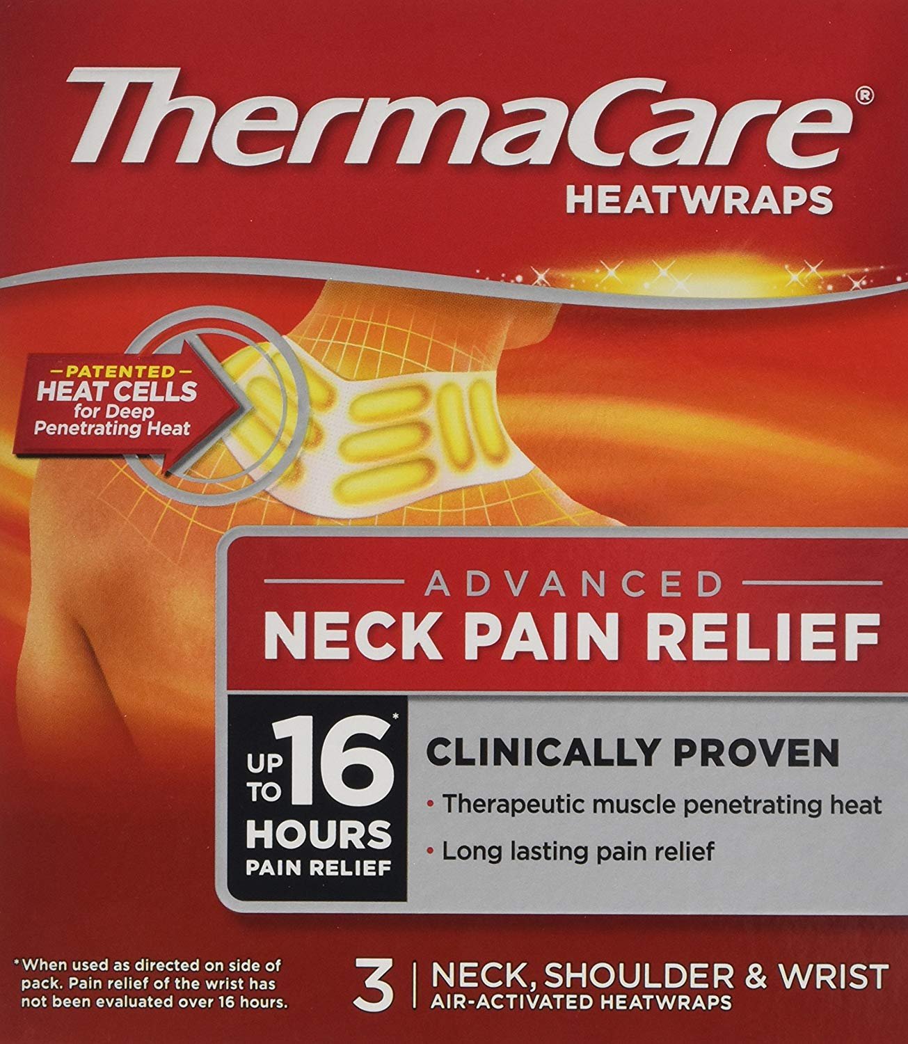Thermacare Heatwraps - 3 Neck, Wrist & Shoulder Heat Wraps