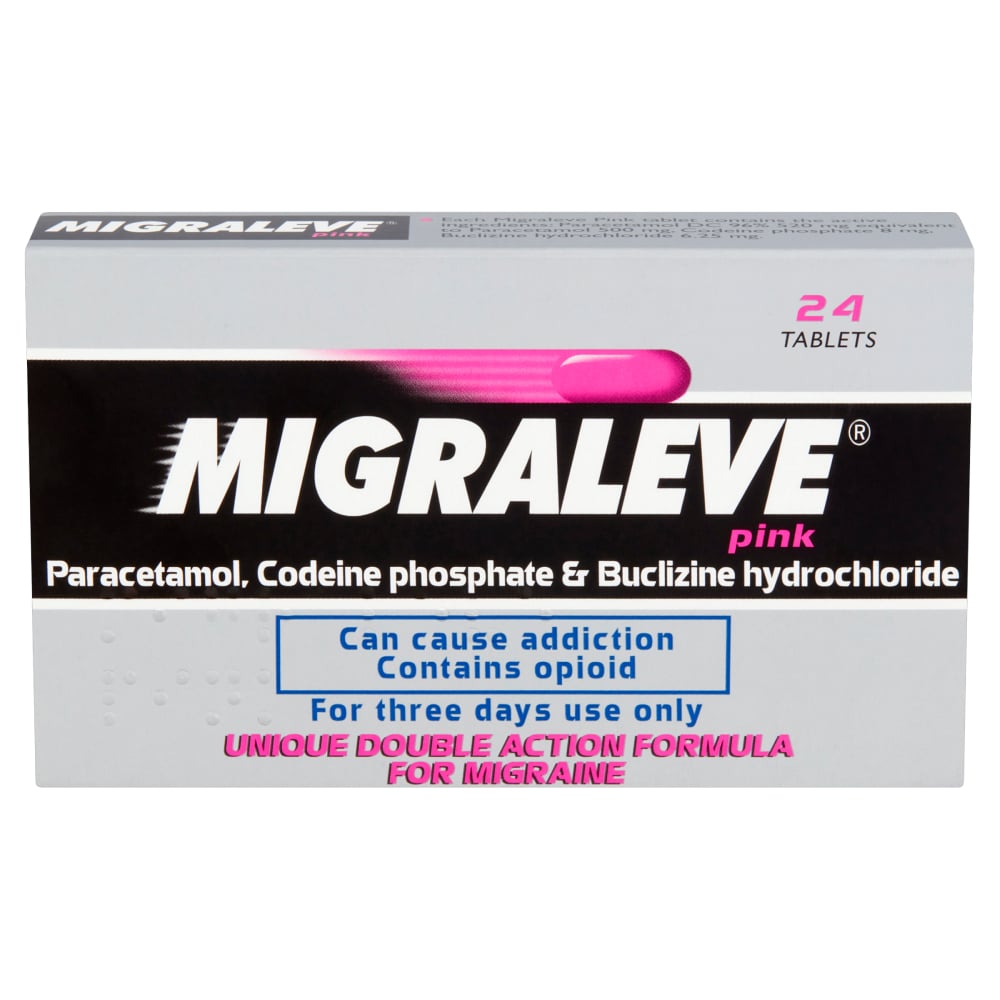 Migraleve Pink (Codeine/Paracetamol) - 24 Tablets