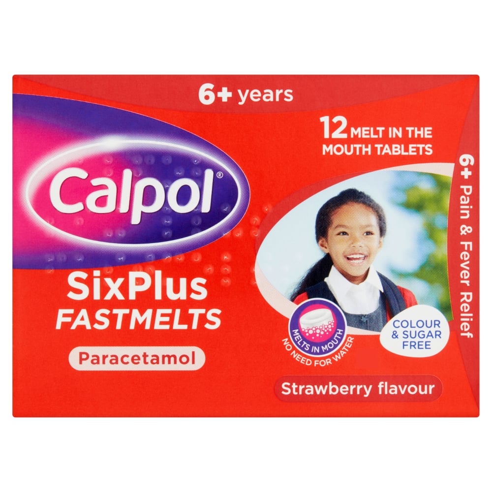 Calpol SixPlus Fastmelts - 12 Tablets