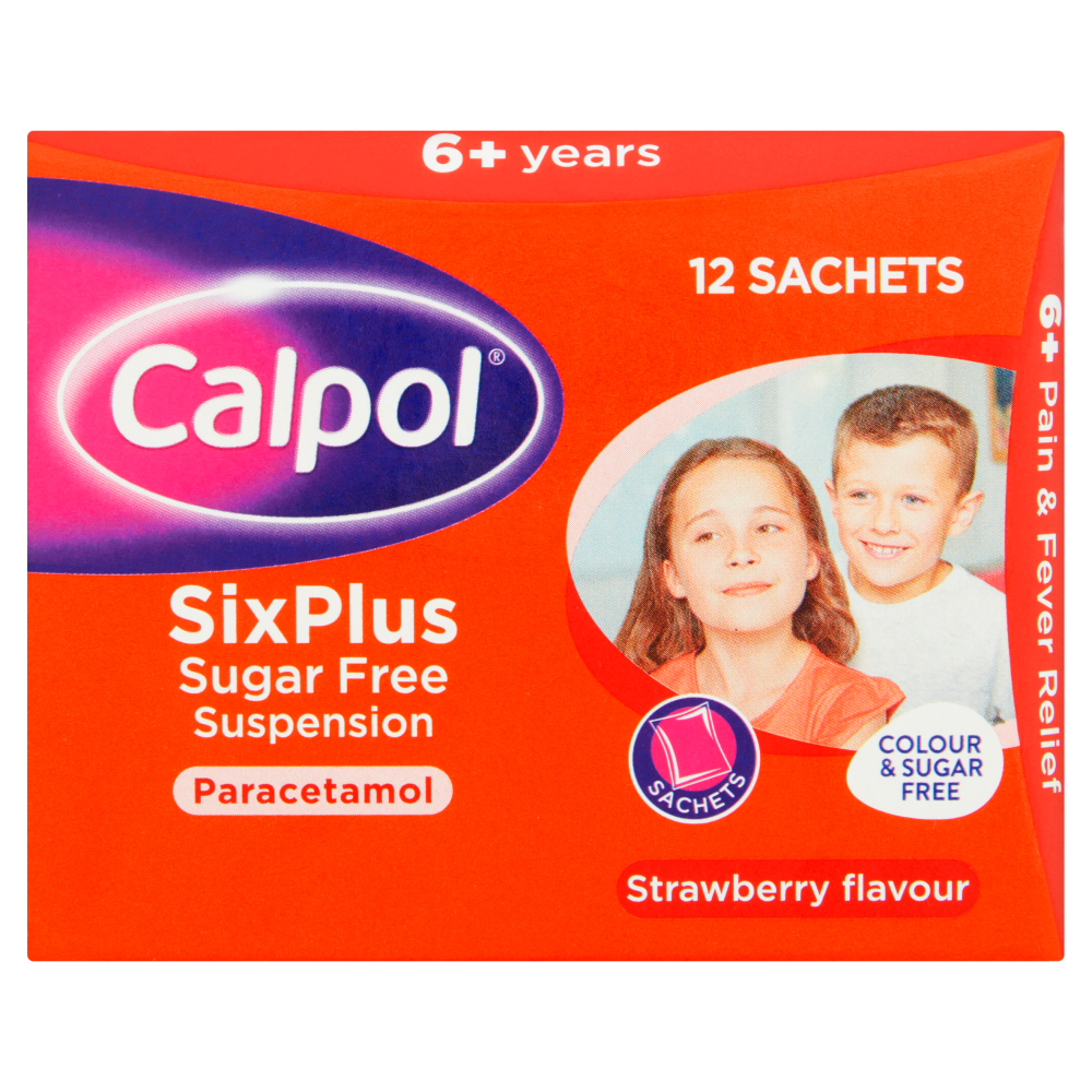 Calpol SixPlus Sugar Free 5ml - 12 Sachets 