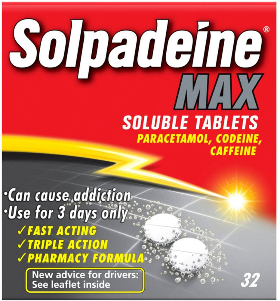 Solpadeine Max Soluble (Codeine/Paracetamol) - 32 Tablets ...