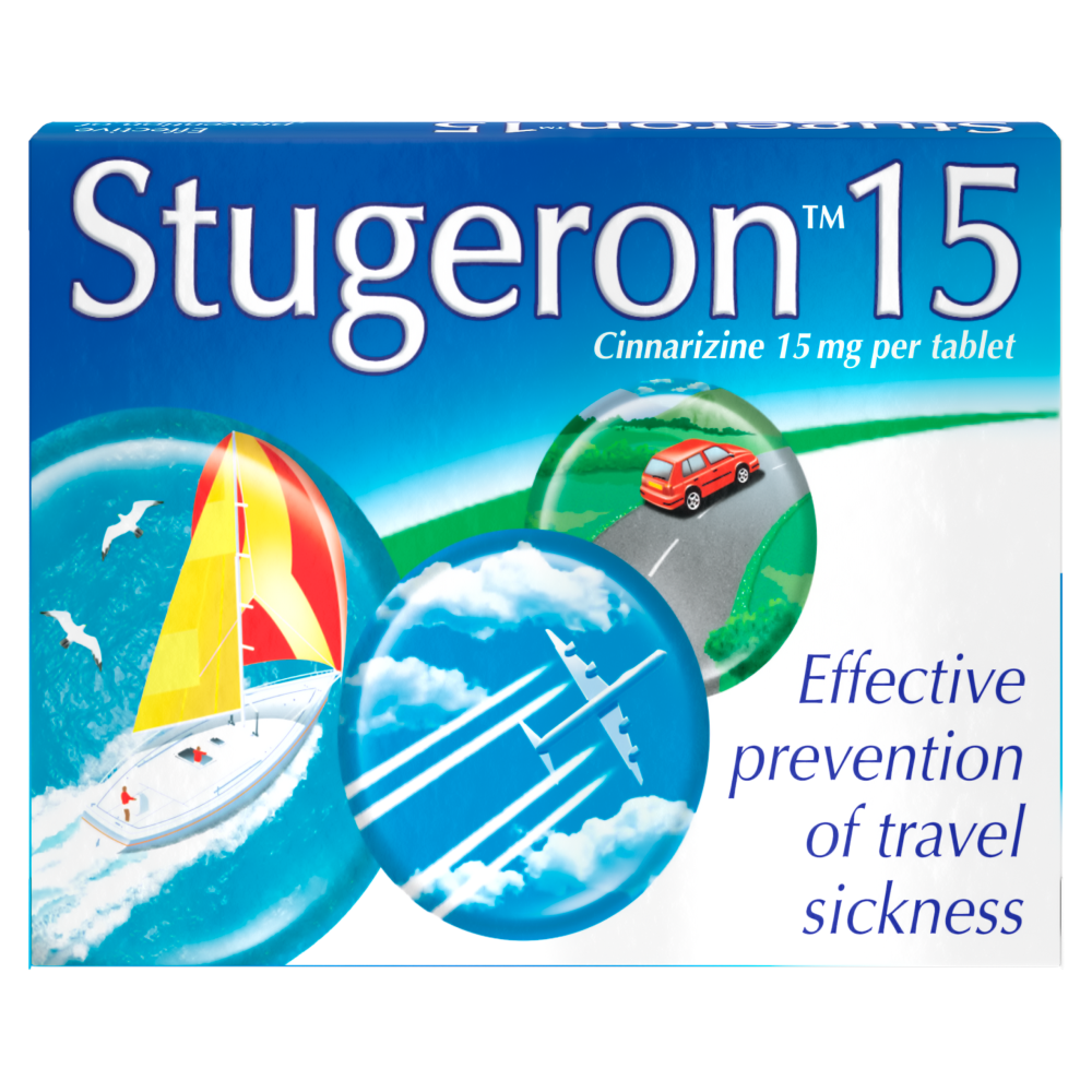 Stugeron (Cinnarizine) 15 Tablets For Travel Sickness Chemist 4 U