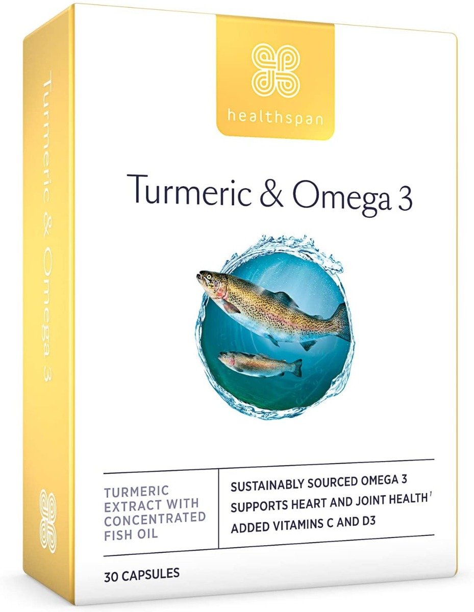 Healthspan Turmeric & Omega 3 - 30 Capsules