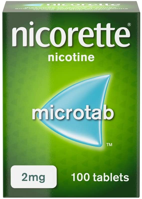 Nicorette Original 2mg Microtabs – 100 Sublingual Tablets