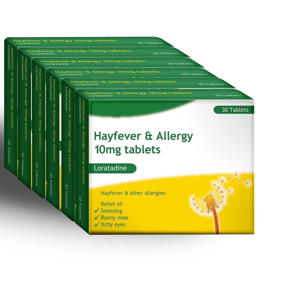 Haylief™ Hayfever And Allergy Relief 6 Pack of Loratadine Tablets Chemist 4 U