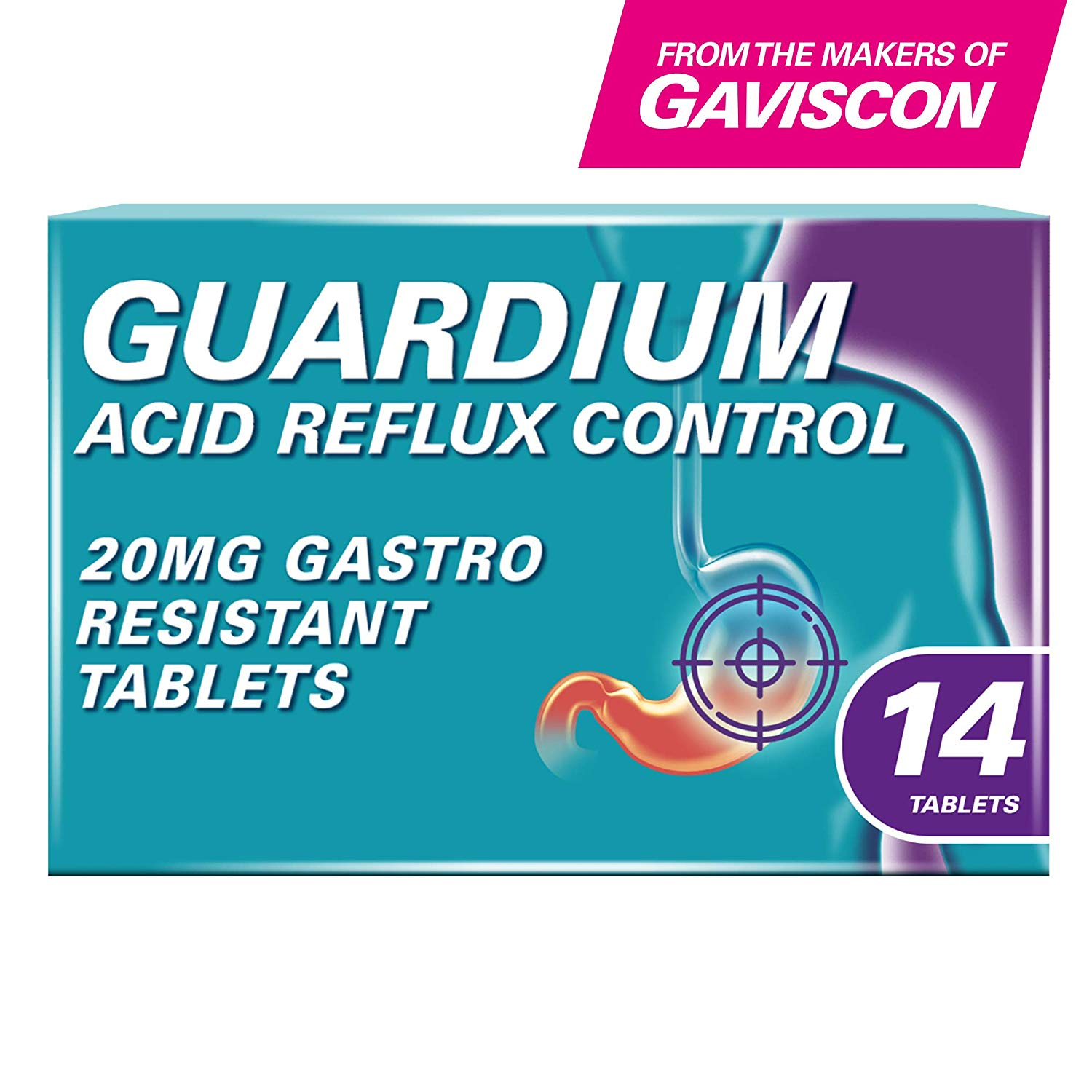 Guardium Esomeprazole Acid Reflux Control - 14 Tablets