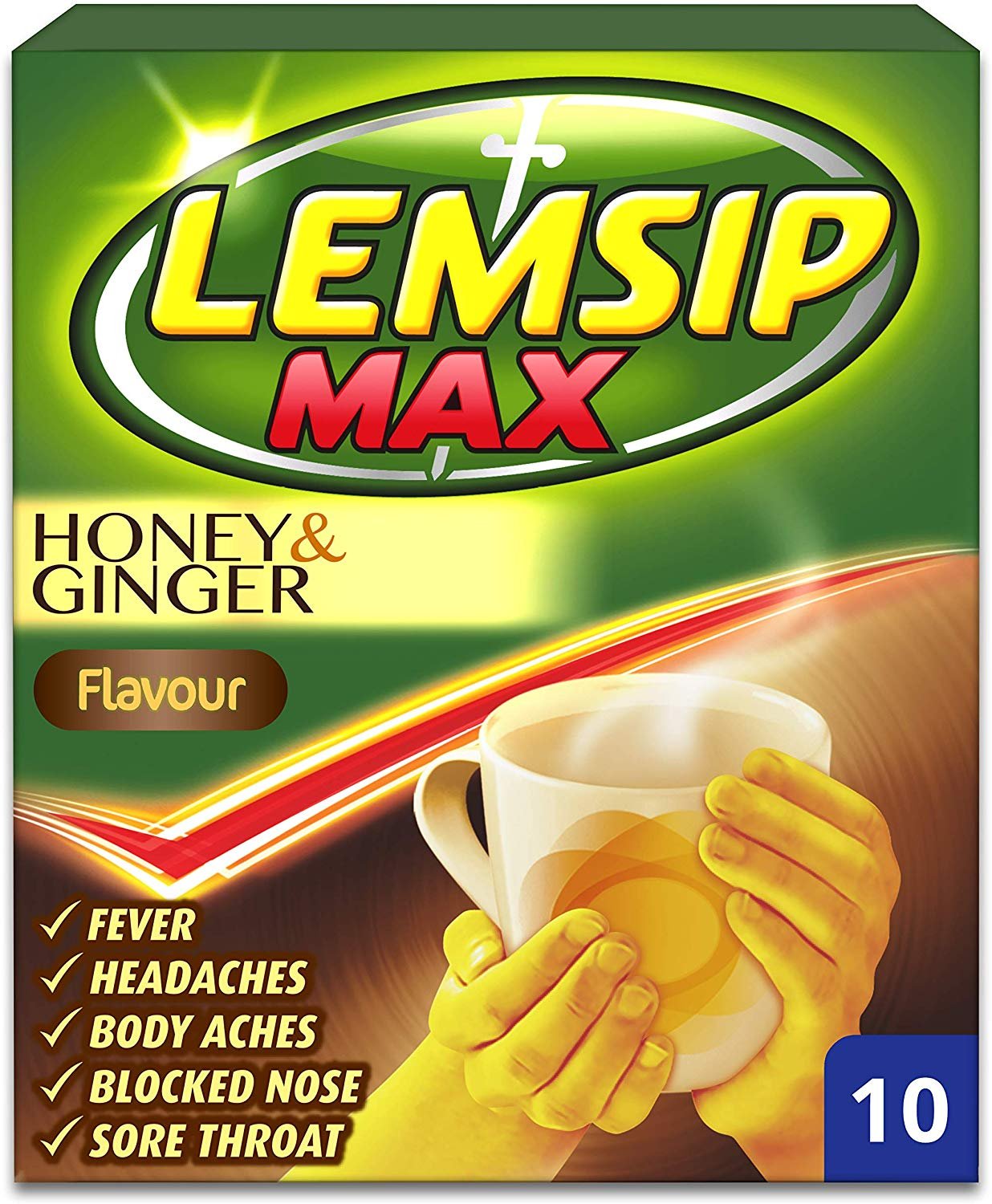 Lemsip Max Cold & Flu Honey & Ginger 10 Sachets Chemist 4 U