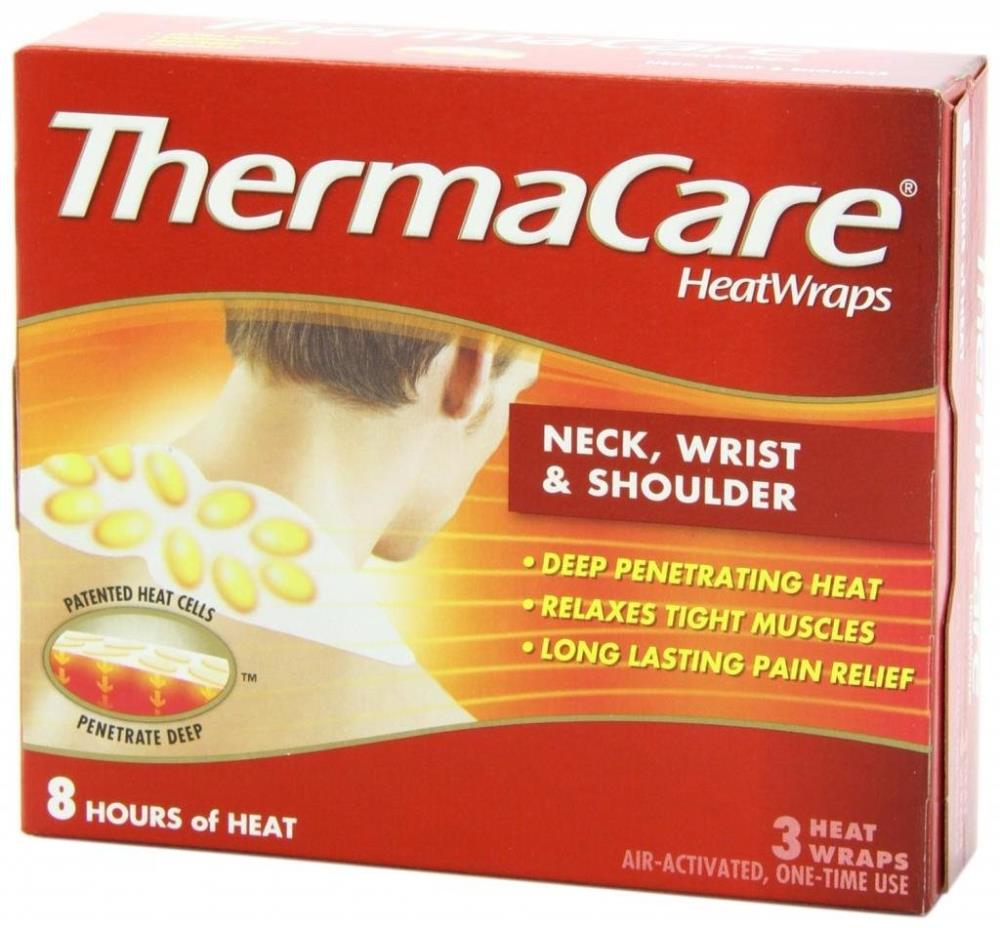 Thermacare Heatwraps 3 Neck, Wrist & Shoulder Heat Wraps Chemist 4 U