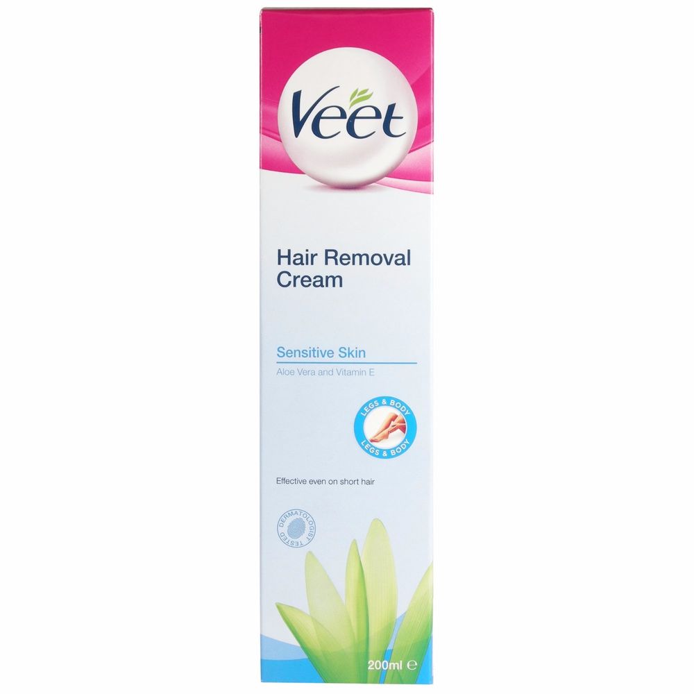 Veet Sensitive Skin Hair Removal Cream Aloe Vera & Vitamin E 200ml