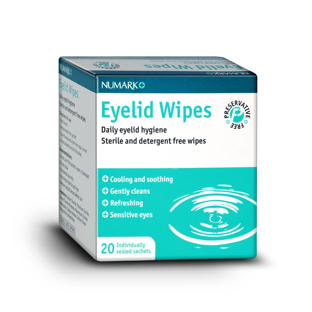 Numark Eyelid Wipes 20 Sachets Chemist 4 U