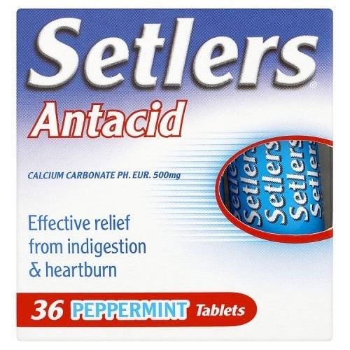 Setlers Antacid – 36 Peppermint Tablets