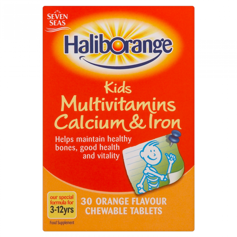 Haliborange Kids Multivitamins Calcium & Iron 30 Chewable Tablets