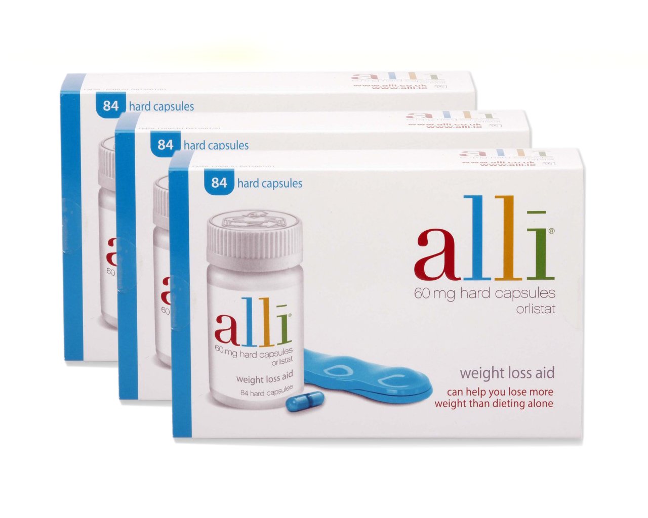 Alli Weight Loss Capsules 60mg 84 Caps, Triple Pack
