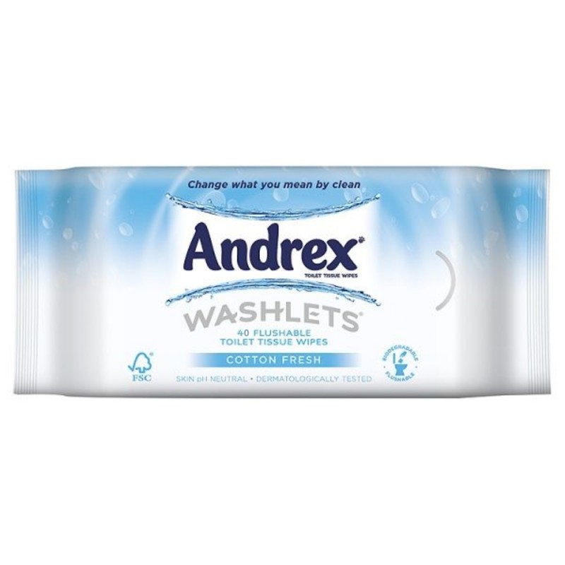 Andrex Washlets 40 Wipes