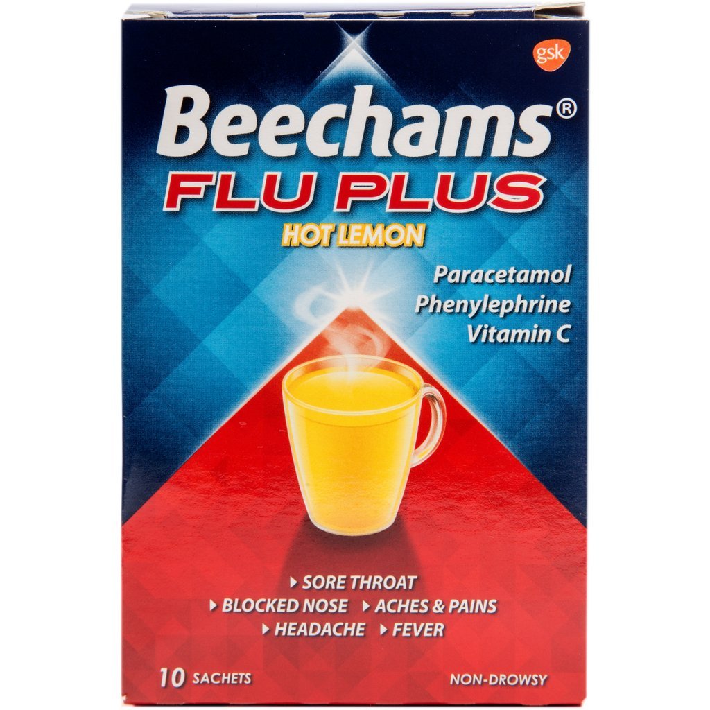 Beechams Flu Plus Hot Lemon – 10 Sachets