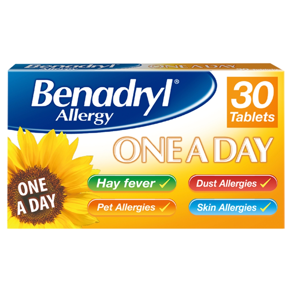 Benadryl Allergy 10mg One a Day Tablets – 30 Tablets