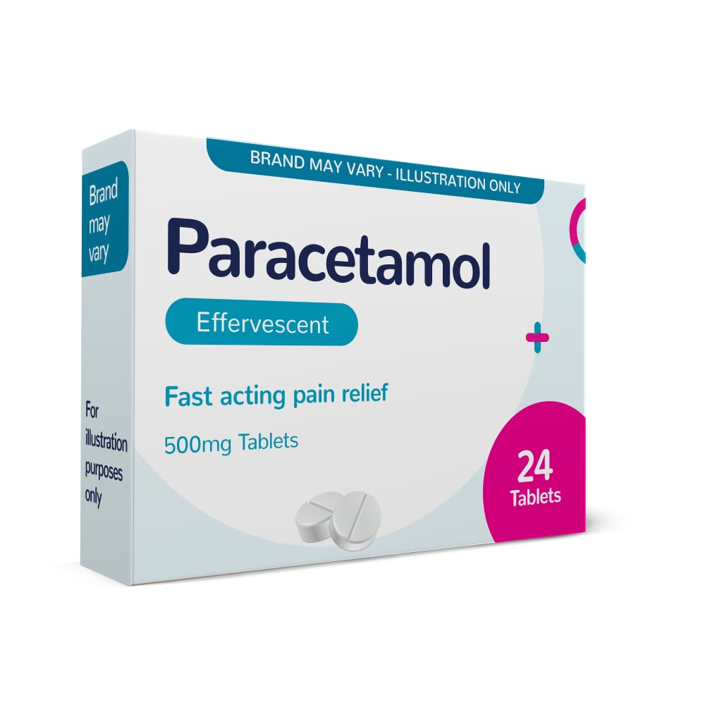 Paracetamol Soluble Tablets - 24 x 500mg (Brand May Vary)