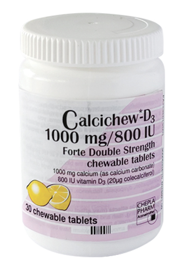 Calcichew D3 1000mg/800IU Once Daily Chewable - 30 Tablets