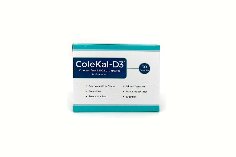 ColeKal Vitamin D3 3200 I.U. 30 Capsules (Colecalciferol)