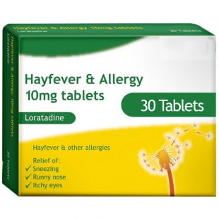 Loratadine (10mg) - Hay Fever & Allergy Relief - 30 Tablets