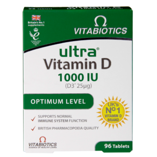 Vitabiotics Ultra Vitamin D3 Optimum Level – 1000IU (25mcg) 96 Tablets