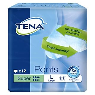 Tena Pants Super - Large 12 Pack