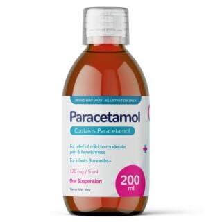 Paracetamol Suspension Infants 3 Months + 120mg/5ml - 200ml (Brand May Vary)