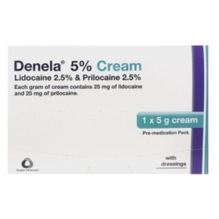 Denela Cream 5% With 12 Dressings - 5g	
