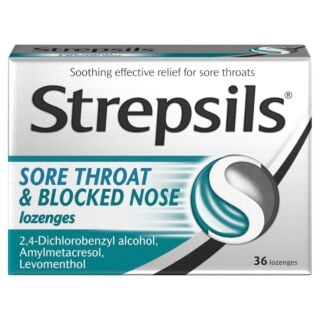 Strepsils Sore Throat & Blocked Nose – 36 Lozenges