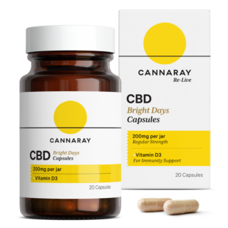 Cannaray CBD Bright Days Capsules 200mg - 20 Capsules