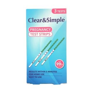 Clear & Simple Pregnancy Test Strips - 3 Tests