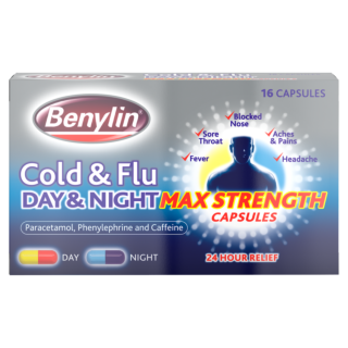 Benylin Cold & Flu Day & Night Max Strength – 16 Capsules  - 1 | Chemist4U