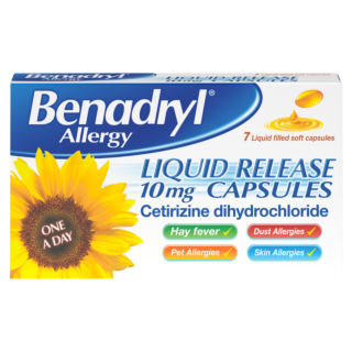 Benadryl Allergy Liquid Release 10mg – 7 Capsules