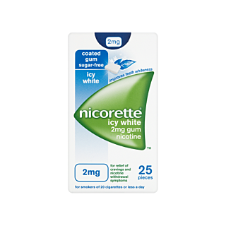 Nicorette Icy White 2mg Gum – 25 Pieces