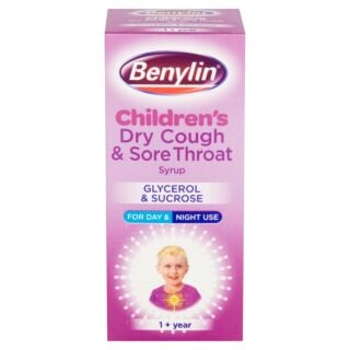 Benylin Children's Dry Cough & Sore Throat Syrup 1+ Year - 125ml
