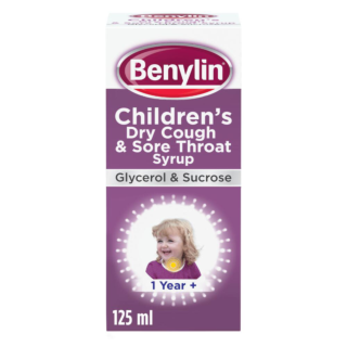 Benylin Children's Dry Cough & Sore Throat Syrup 1+ Year - 125ml