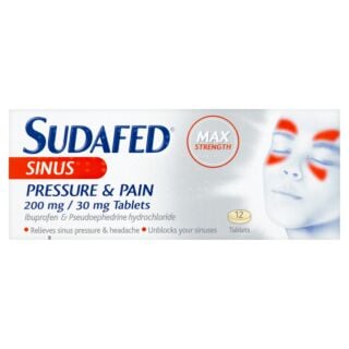 Sudafed Sinus Pressure & Pain Relief - 12 Tablets 
