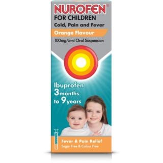 Nurofen For Children Orange Flavour 100mg/5ml Oral Suspension - 100ml