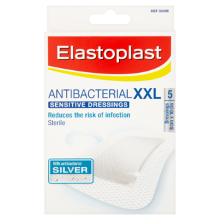 Elastoplast Antibacterial Dressings XXL Sensitive 8x10cm 5 Pack