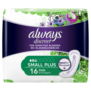 Always Discreet Incontinence Pads Small Plus - 16 Pack