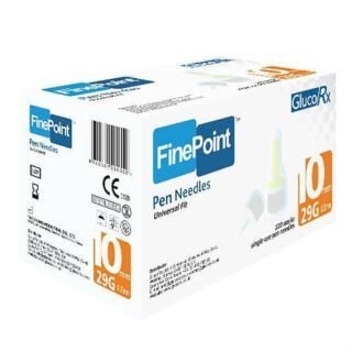 GlucoRx Finepoint Needles 10mm 29g - Pack of 100