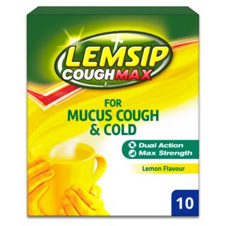 Lemsip Cough Max For Mucus Cough & Cold Lemon – 10 Sachets